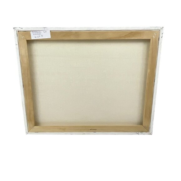 Handmade Trevor Williamson Abstract Canvas Painting Unique Faces & Textured Line - Picture 8 of 10